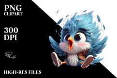 Cute Bird with Sunglasses, Transparent PNG Product Image 2