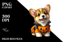 Expressive Halloween Corgi PNG Product Image 2