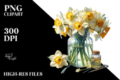 Large Daffodil Jar | Clipart Product Image 2