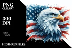 Patriotic Bald Eagle USA Wings Proud Clipart Product Image 1