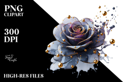 Rose with Splash, PNG Product Image 2