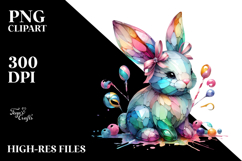 Colorful Pastel Bunny in , PNG Product Image 2