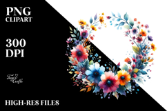 Vibrant Wildflowers Wreath Product Image 2