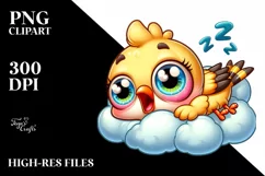 Colorful Baby Goldfinch PNG Product Image 1