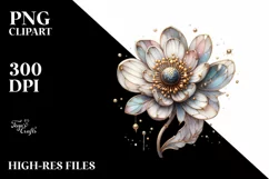 Pastel Wooden Small Stained Anemone Transparent PNG Product Image 1