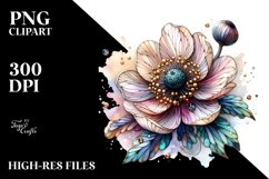 Detailed Small Stained Anemone PNG Product Image 1