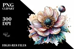 Detailed Small Stained Anemone PNG Product Image 1