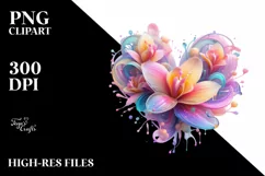 Abstract Vibrant Pastel Shiny Orchid, Transparent PNG Product Image 1