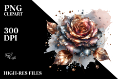 Abstract Rose with Golden Insertions Product Image 2