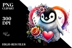 Colorful Baby Penguin PNG Product Image 2