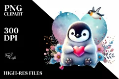 Colorful Baby Penguin PNG Product Image 2