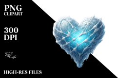 Digital Painting Heart Made of Ice PNG Product Image 2