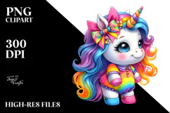 Cute Baby Unicorn PNG Product Image 2