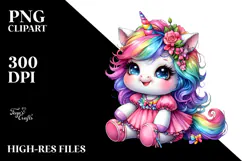 Vibrant Baby Unicorn PNG Product Image 2