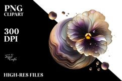 Glossy Pansy PNG Product Image 2