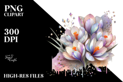 Glossy Diamond Crocus, Colorful PNG Product Image 2