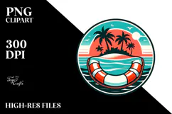 Retro Tropical Beachbuoy PNG Product Image 2