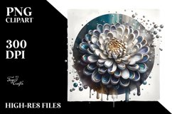 Glossy Chrysanthemum made of like Material | Watercolor Product Image 1