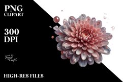 Glossy Chrysanthemum made of like Material | Watercolor Product Image 1