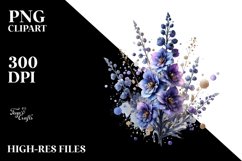 Glossy Delphinium Metallic Insertions | Clipart Product Image 3