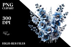 Glossy Delphinium Metallic Insertions | Clipart Product Image 1
