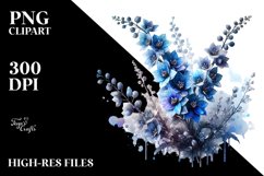 Glossy Delphinium PNG Product Image 3