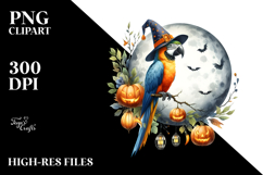 Macaw Dressed for Halloween PNG Product Image 2