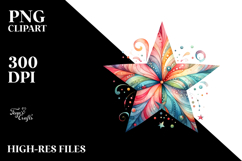 Colorful Pastel Star Clipart Product Image 2