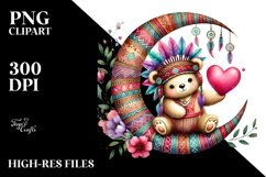 Boho Baby Bear PNG Product Image 2
