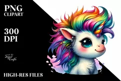 Funny Baby Unicorn, Transparent PNG Product Image 3