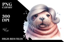 Funny Walrus Vintage Like | Clipart Product Image 1