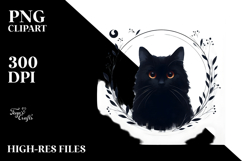 Digital Painting Black Cat PNG Product Image 2