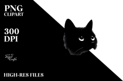 Digital Painting Black Cat PNG Product Image 2
