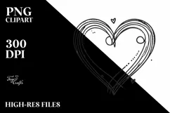 Simple Lineart Heart PNG Product Image 2