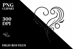 Simple Lineart Heart PNG Product Image 2