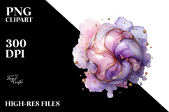 Glossy Lilac with Golden Insertions PNG Product Image 2