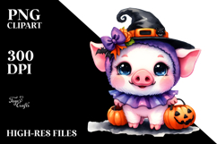 Baby Pig Halloween PNG Product Image 2