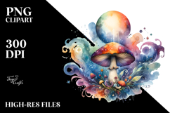 Vibrant Magical Mushroom Tarot PNG Product Image 2