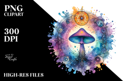 Magical Mushroom Tarot, Vibrant PNG Product Image 2