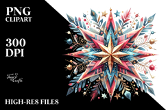 Colorful Vintage Star Clipart Product Image 2
