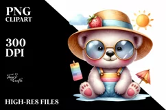 Colorful Baby Bear with Sunglasses | Clipart Product Image 3