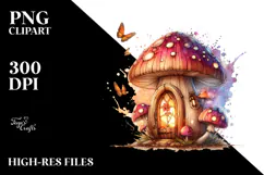 Wooden Mushroom PNG Product Image 2