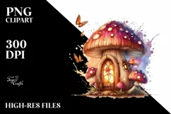 Wooden Mushroom PNG Product Image 3
