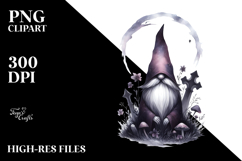 Gothic Gnome Watercolor PNG Product Image 2