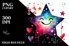Colorful Smiling Star PNG Product Image 2