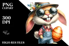 Goofy Bunny with Sunglasses, Transparent PNG Product Image 2