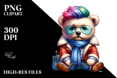 Cool Bear Portrait, Transparent PNG Product Image 2