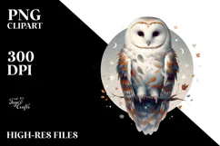 Owl Digital Painting, SEO Friendly PNG Product Image 2