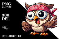 Dramatic Owl with Bandana, Transparent PNG Product Image 2