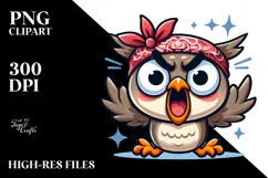 Silly Owl with Bandana, Transparent PNG Product Image 2